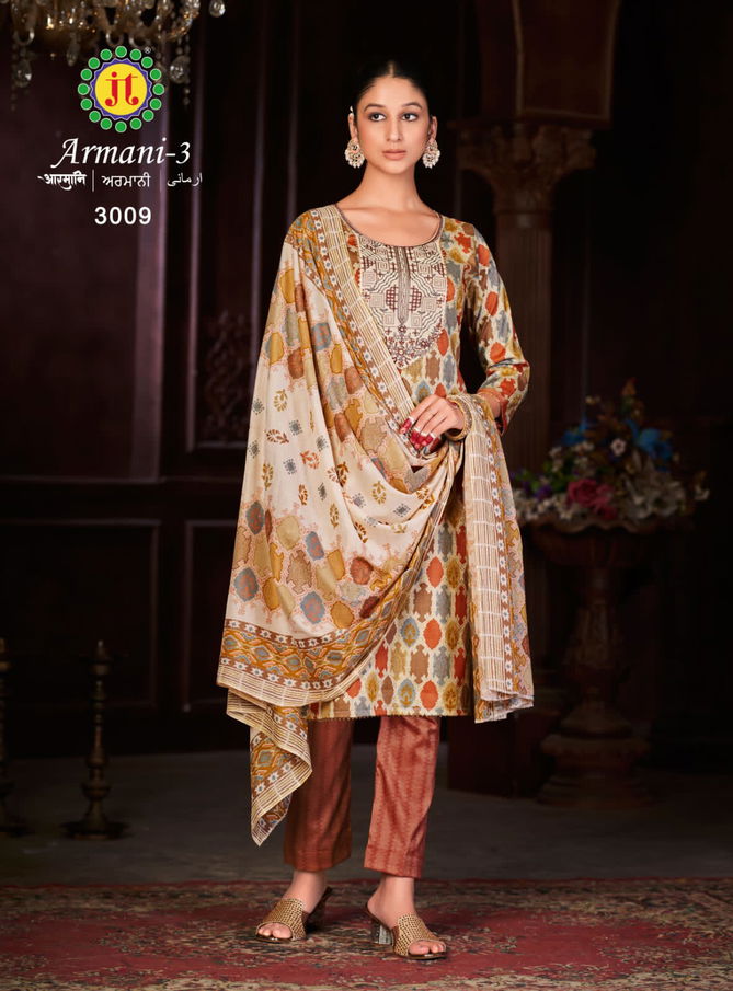 Jt Armani Vol 3 Premium Slub Dress Material Catalog
